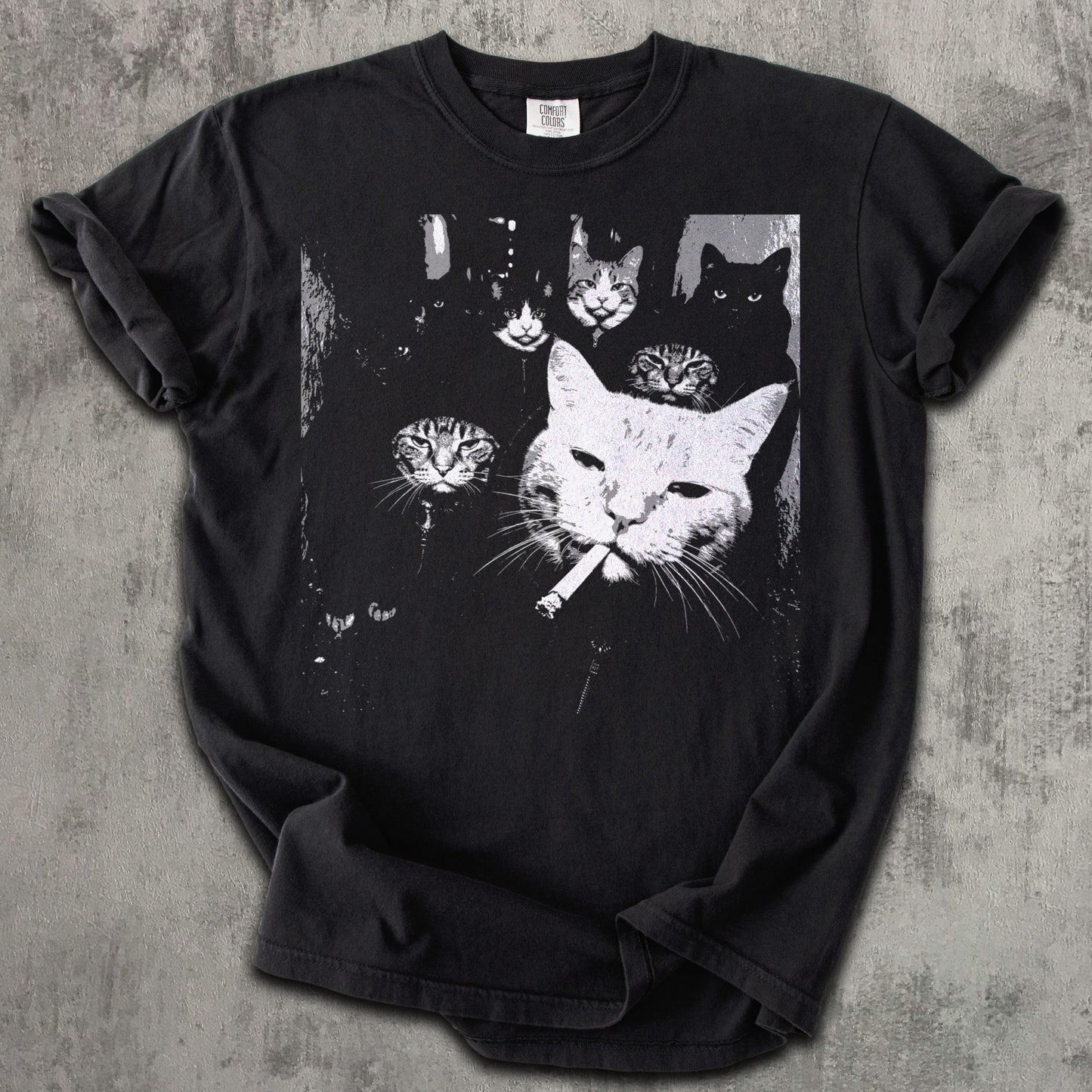 Funny Gangster Cat Shirt, Meme Cats Graphic Tee, Vintage Cat Lover Shirt, Funny Cat Meme Tee, Edgy Cat Shirt, Cat Dad Gift, Cat Mom Shirt