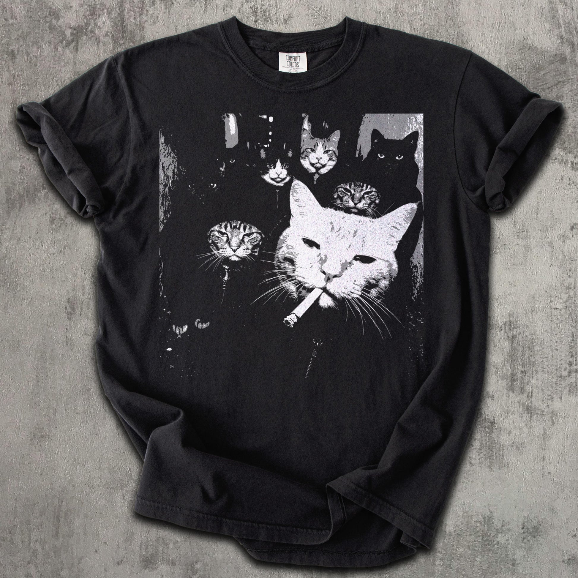 Funny Gangster Cat Shirt, Meme Cats Graphic Tee, Vintage Cat Lover Shirt, Funny Cat Meme Tee, Edgy Cat Shirt, Cat Dad Gift, Cat Mom Shirt