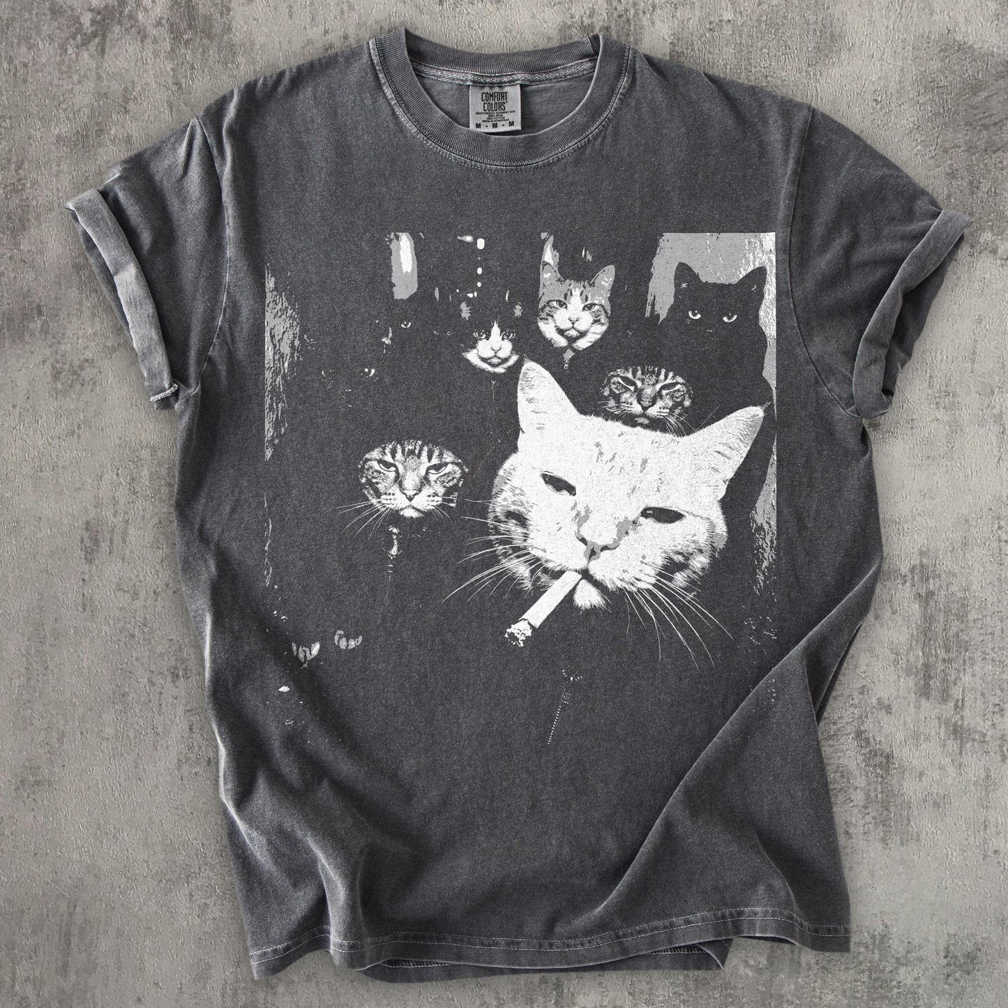Funny Gangster Cat Shirt, Meme Cats Graphic Tee, Vintage Cat Lover Shirt, Funny Cat Meme Tee, Edgy Cat Shirt, Cat Dad Gift, Cat Mom Shirt