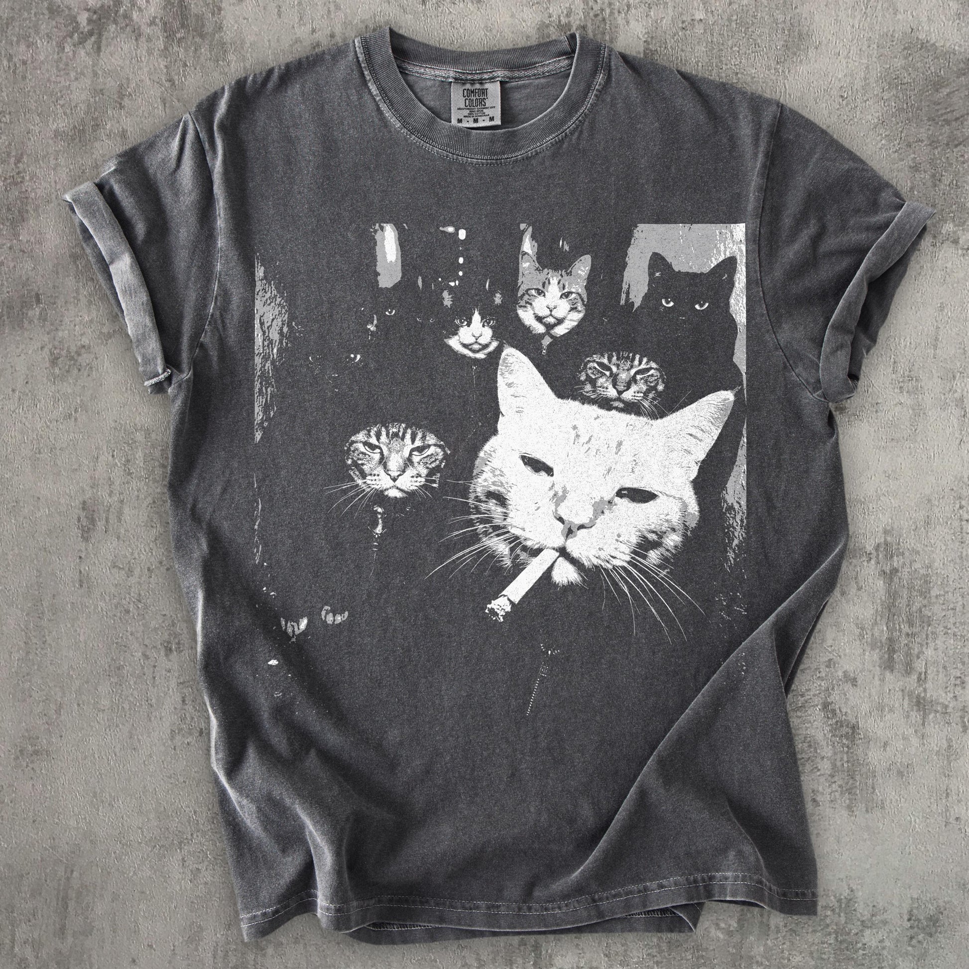 Funny Gangster Cat Shirt, Meme Cats Graphic Tee, Vintage Cat Lover Shirt, Funny Cat Meme Tee, Edgy Cat Shirt, Cat Dad Gift, Cat Mom Shirt