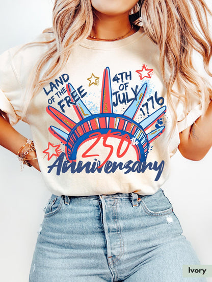 Comfort Colors® 250th Anniversary Shirt for 4th of July TShirt for Independence Day Tee