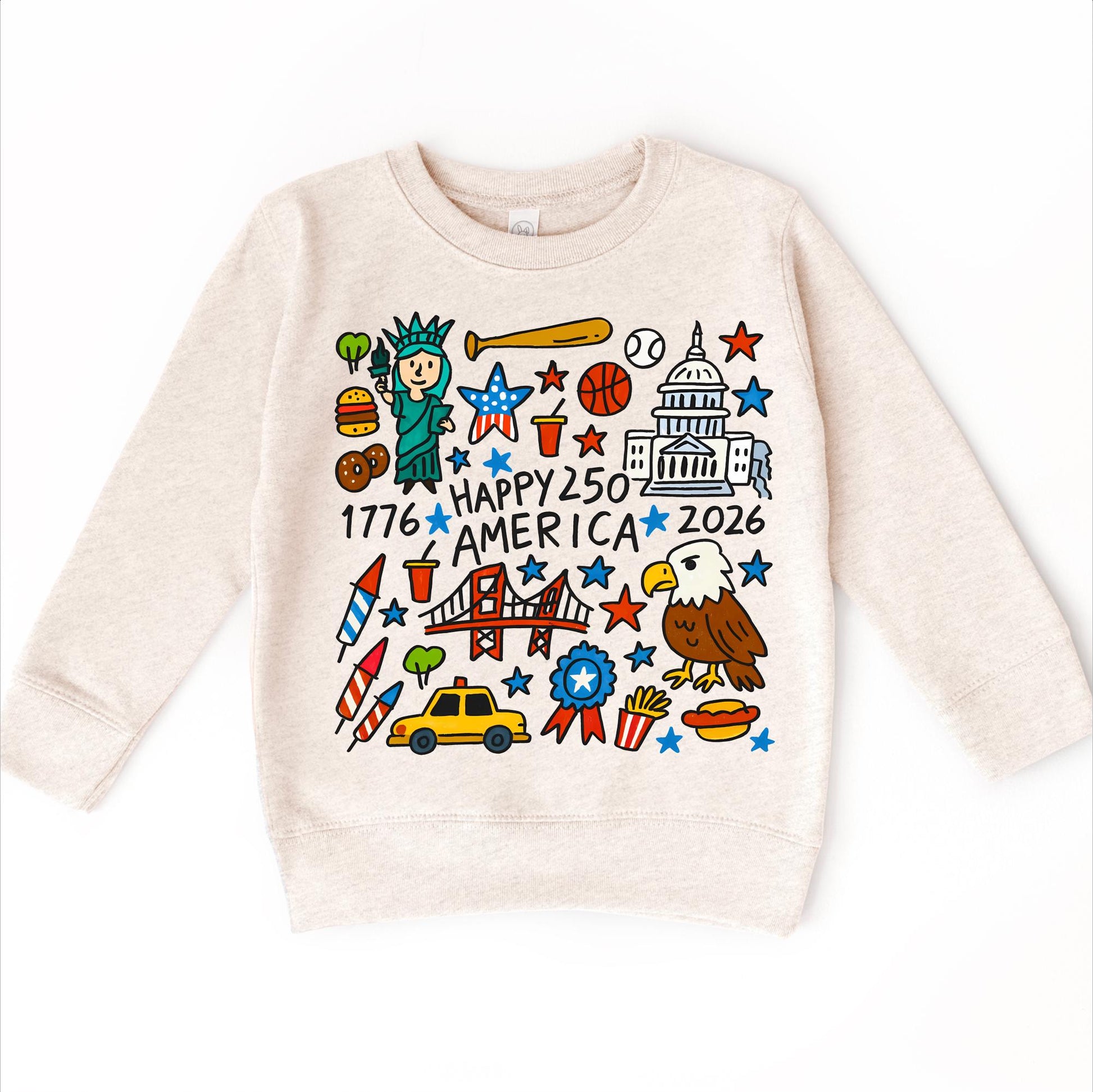 America's 250th 4th Of July Anniversary Shirt | 1776–2026 Patriotic Tee | USA America Flag T-Shirt | July 4 Kids Outfit