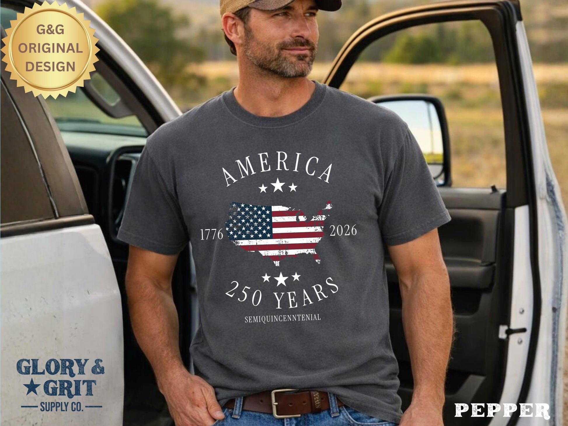 America 250th Anniversary Shirt, Patriotic Comfort Colors Tee, Semiquincentennial 1776–2026, Fourth of July Apparel