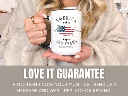 America 250th Anniversary Commemorative Mug, Patriotic Gift