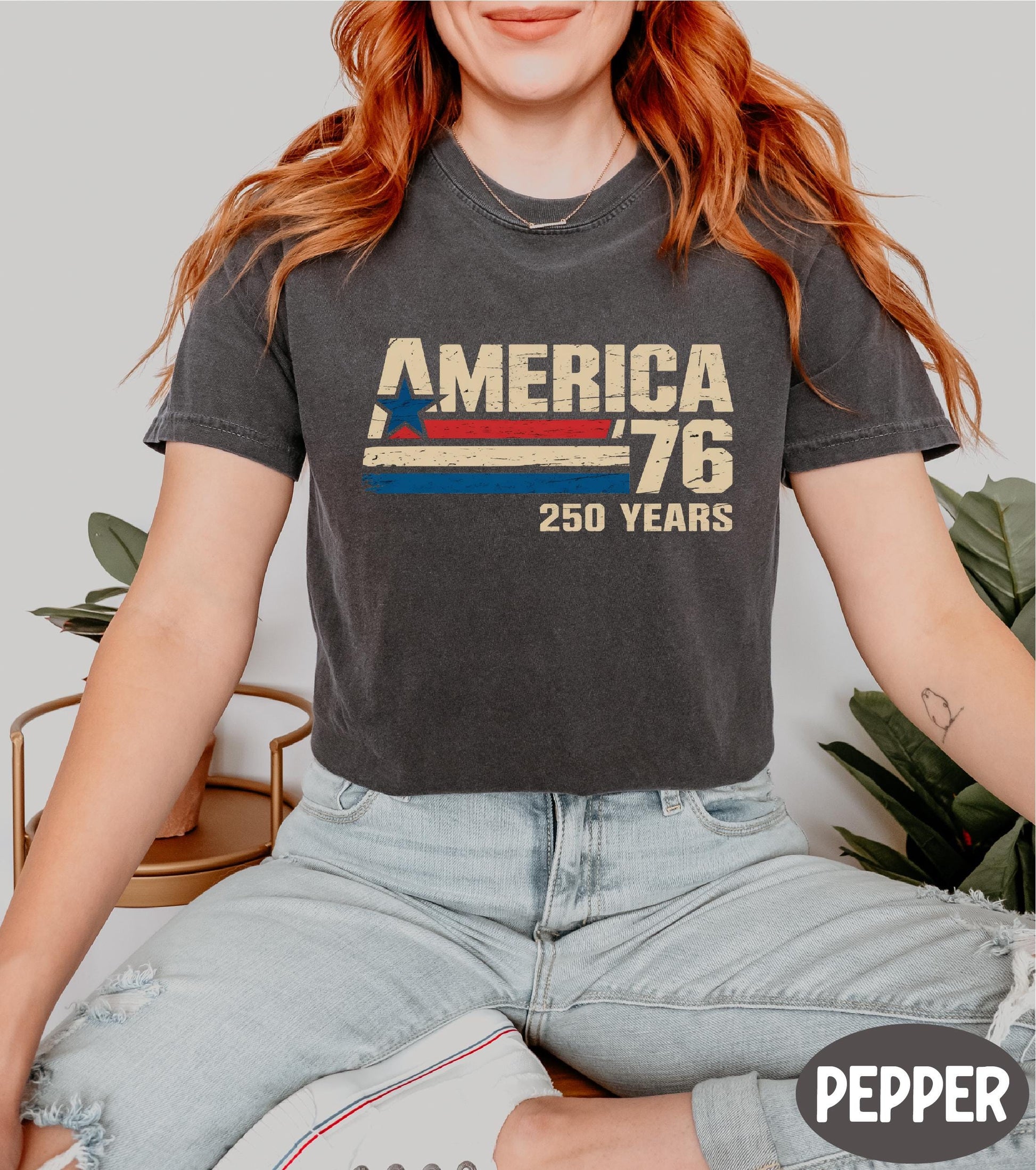 America '76 Shirt, 250 Years Shirt, 4th of July Shirt, Independence Day Shirt, USA 250th Anniversary Shirt, Comfort Colors® America 1776 Tee