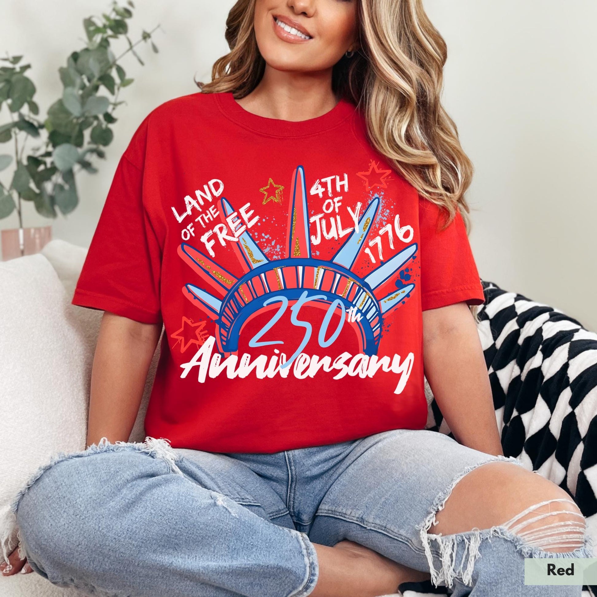 Comfort Colors® 250th Anniversary Shirt for 4th of July TShirt for Independence Day Tee