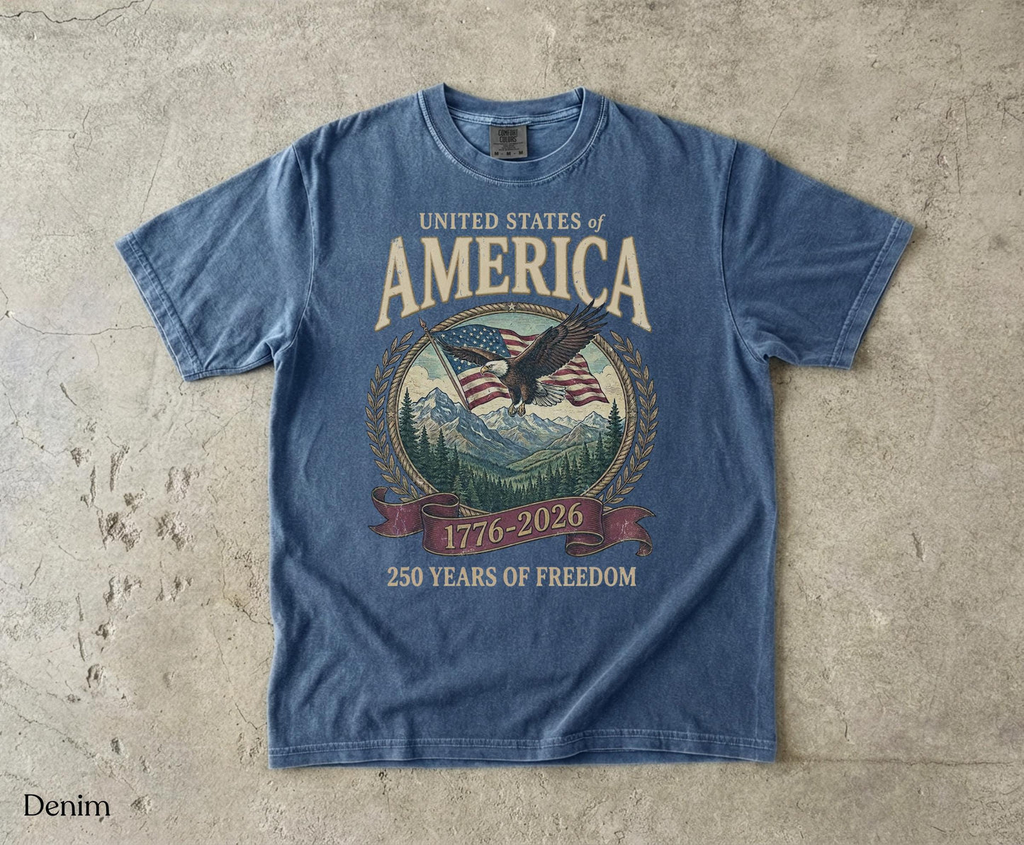 America 250th Anniversary 90s Graphic Style Comfort Colors Tshirt, Y2k Oversized Patriotic USA Streetwear