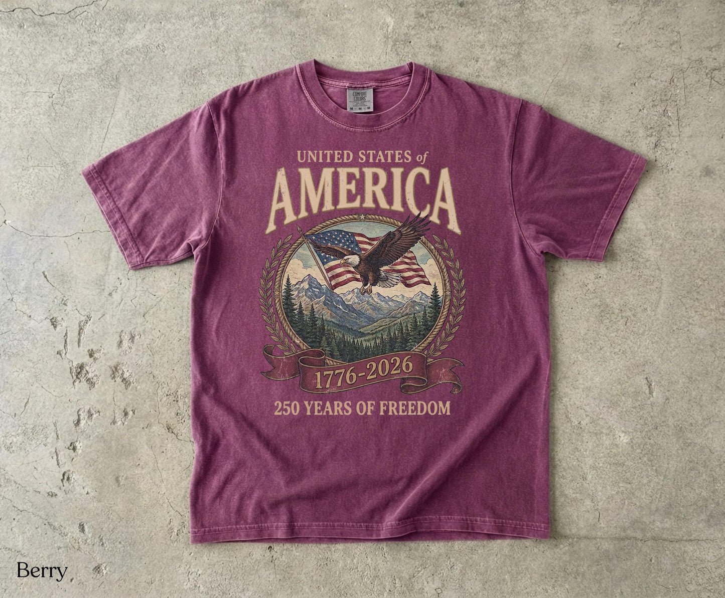 America 250th Anniversary 90s Graphic Style Comfort Colors Tshirt, Y2k Oversized Patriotic USA Streetwear