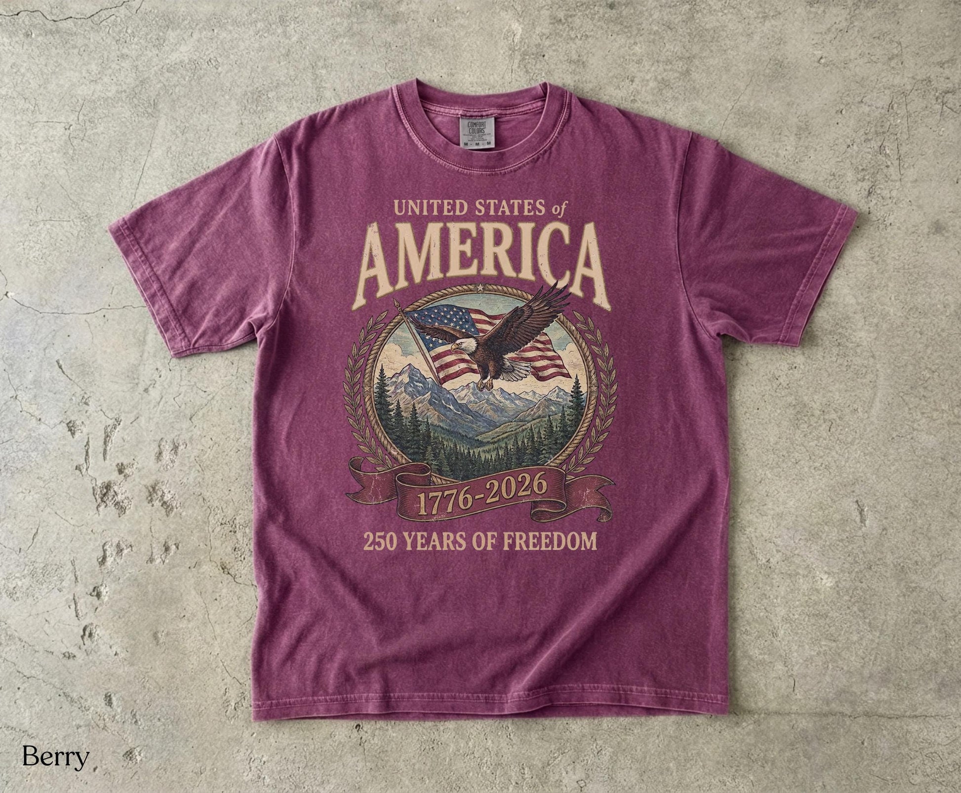 America 250th Anniversary 90s Graphic Style Comfort Colors Tshirt, Y2k Oversized Patriotic USA Streetwear