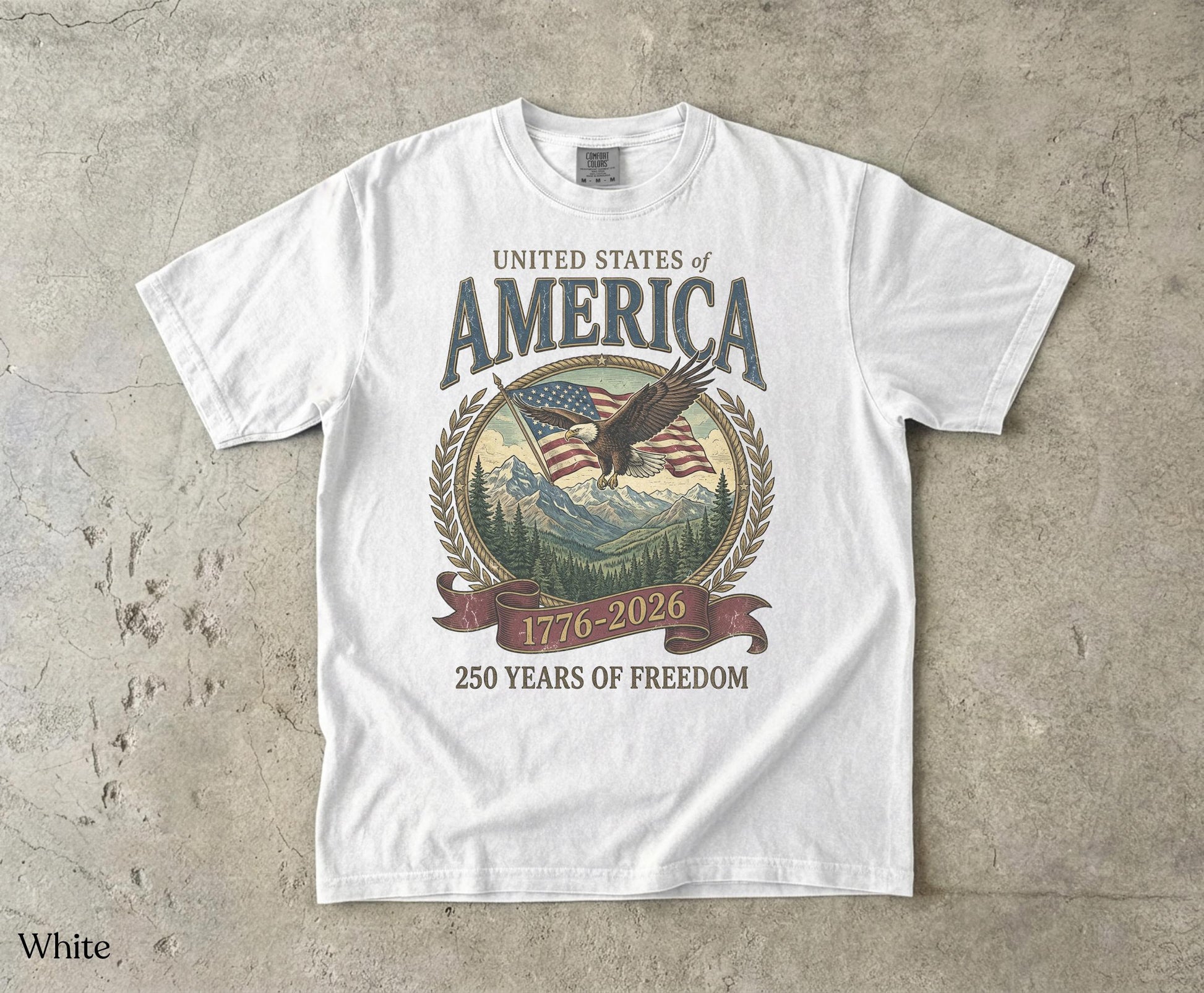 America 250th Anniversary 90s Graphic Style Comfort Colors Tshirt, Y2k Oversized Patriotic USA Streetwear