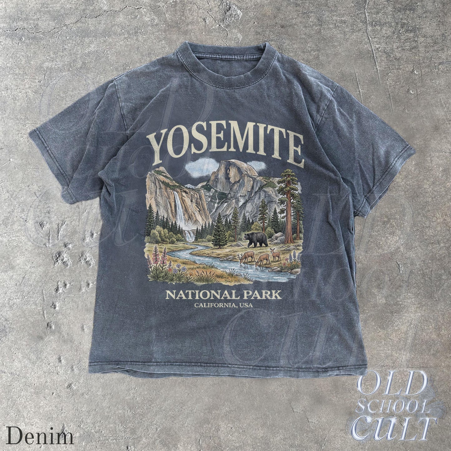 Yosemite National Park Vintage 90s Graphic T-Shirt, Retro Comfort Colors® California Wildlife Bear USA Unisex Tee