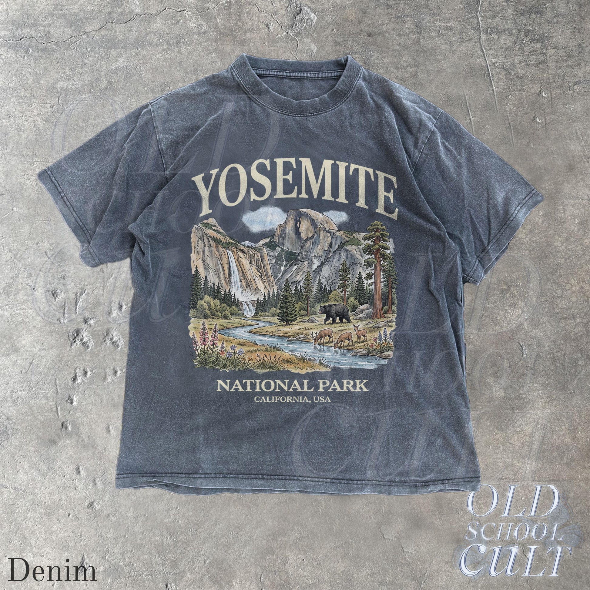 Yosemite National Park Vintage 90s Graphic T-Shirt, Retro Comfort Colors® California Wildlife Bear USA Unisex Tee
