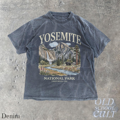 Yosemite National Park Vintage 90s Graphic T-Shirt, Retro Comfort Colors® California Wildlife Bear USA Unisex Tee
