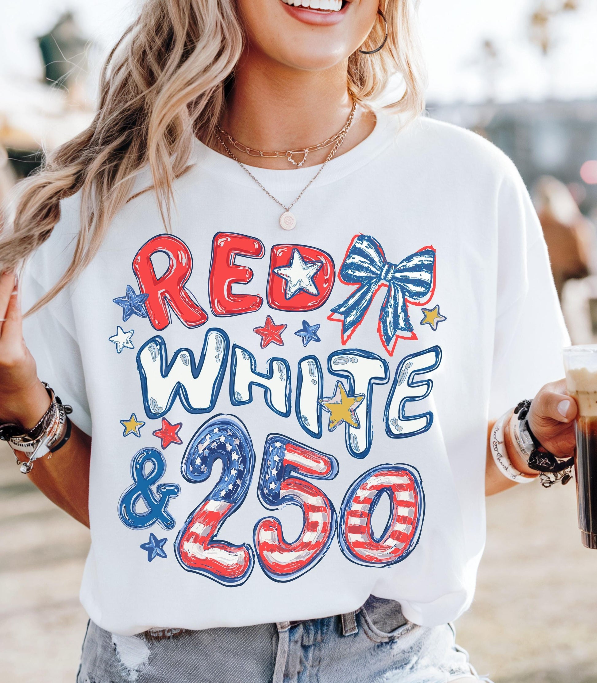 Comfort Colors 250th Anniversary Shirt, Red White and 250 Tee, 4th of July Shirt, Preppy Patriotic Tee, USA America Shirt, Flag Tshirt