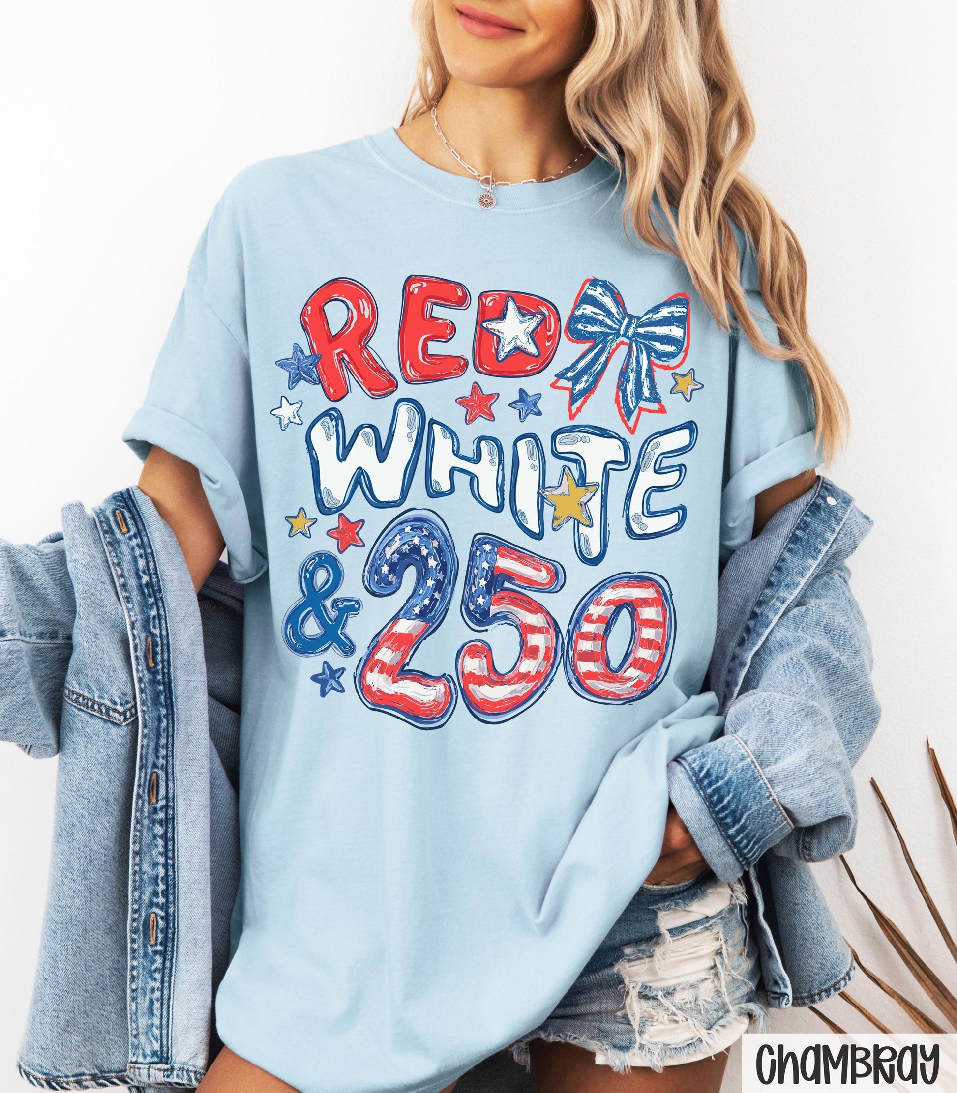 Comfort Colors 250th Anniversary Shirt, Red White and 250 Tee, 4th of July Shirt, Preppy Patriotic Tee, USA America Shirt, Flag Tshirt