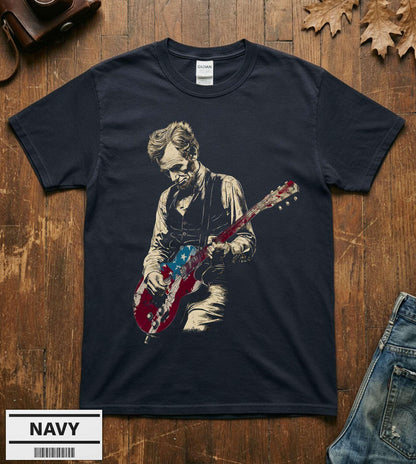 Funny Abe Lincoln Guitar Shirt Abraham Lincoln Vintage History Music Lover Retro Gift Tee