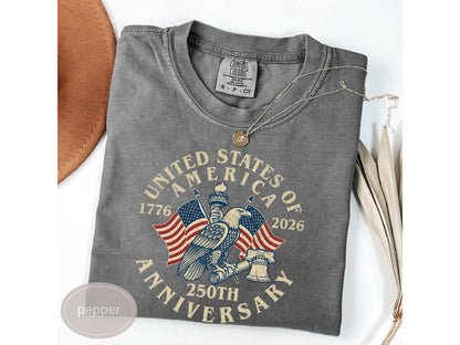 USA 250th Anniversary Comfort Colors Shirt, America 250th Shirt, America 250 Tee, USA Flag Vintage T-Shirt, Usa 250th anniversary
