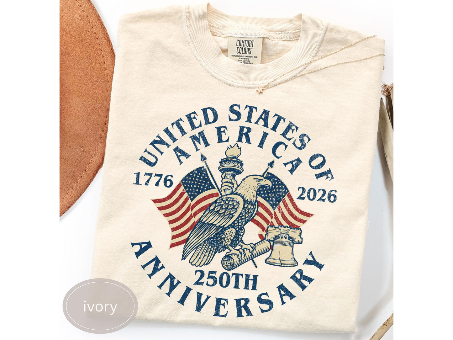 USA 250th Anniversary Comfort Colors Shirt, America 250th Shirt, America 250 Tee, USA Flag Vintage T-Shirt, Usa 250th anniversary