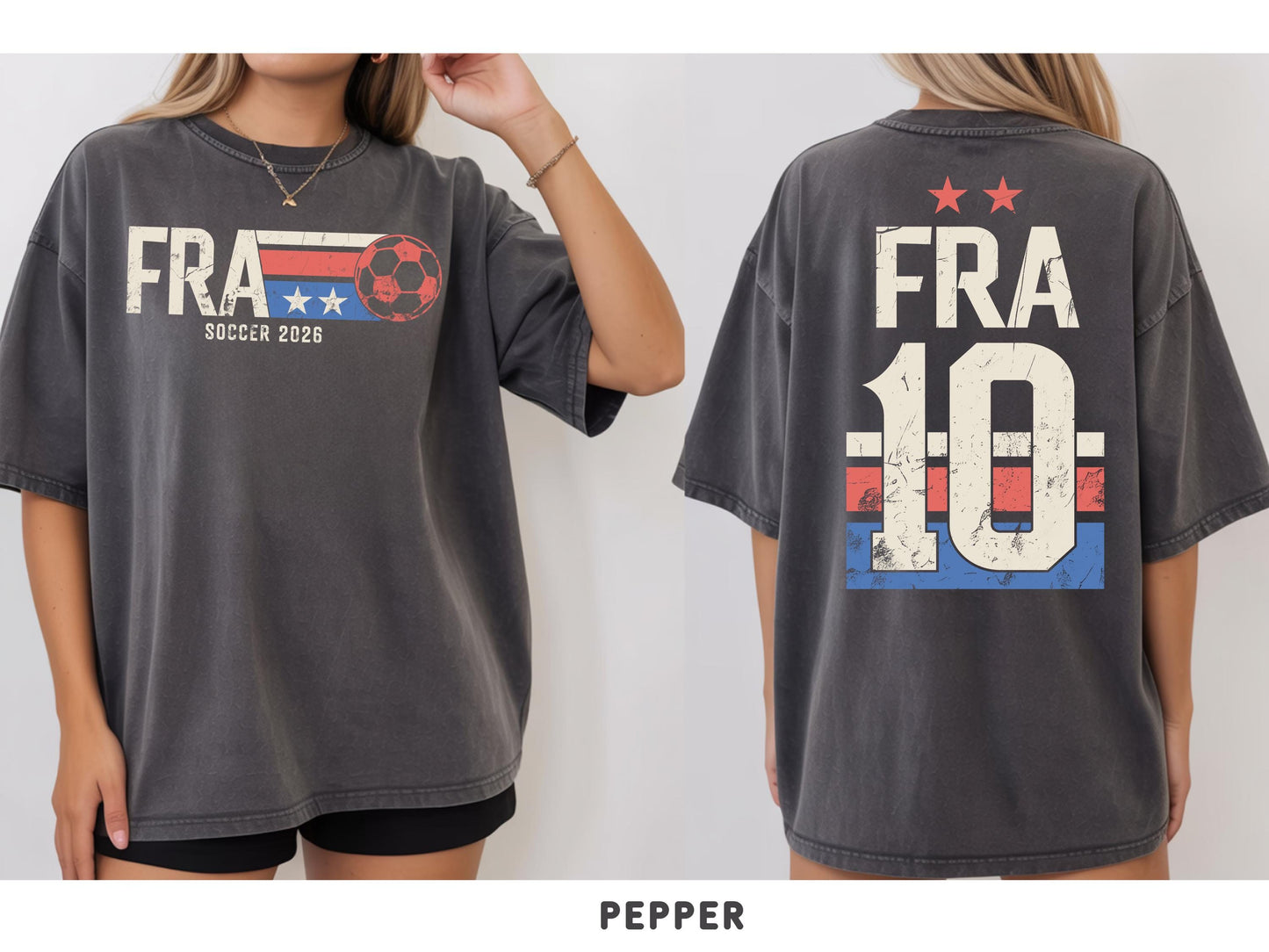 France Soccer Shirt Comfort Colors Retro Football Match Tee 2026 Fan Top Number 10