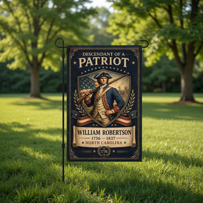 Personalized Revolutionary Flag, Custom Revolutionary War Patriot Garden Flag, Revolutionary War Patriot Flag, Custom Veteran USA Decor