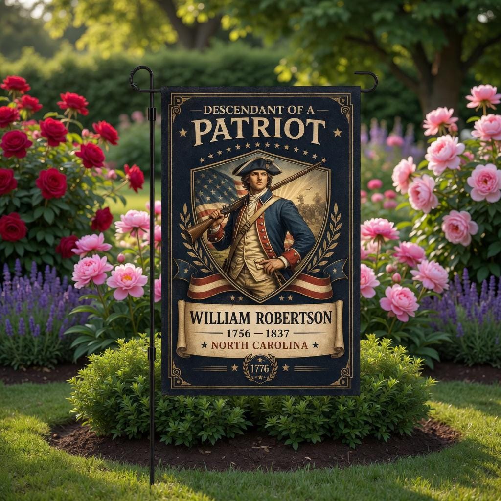 Personalized Revolutionary Flag, Custom Revolutionary War Patriot Garden Flag, Revolutionary War Patriot Flag, Custom Veteran USA Decor