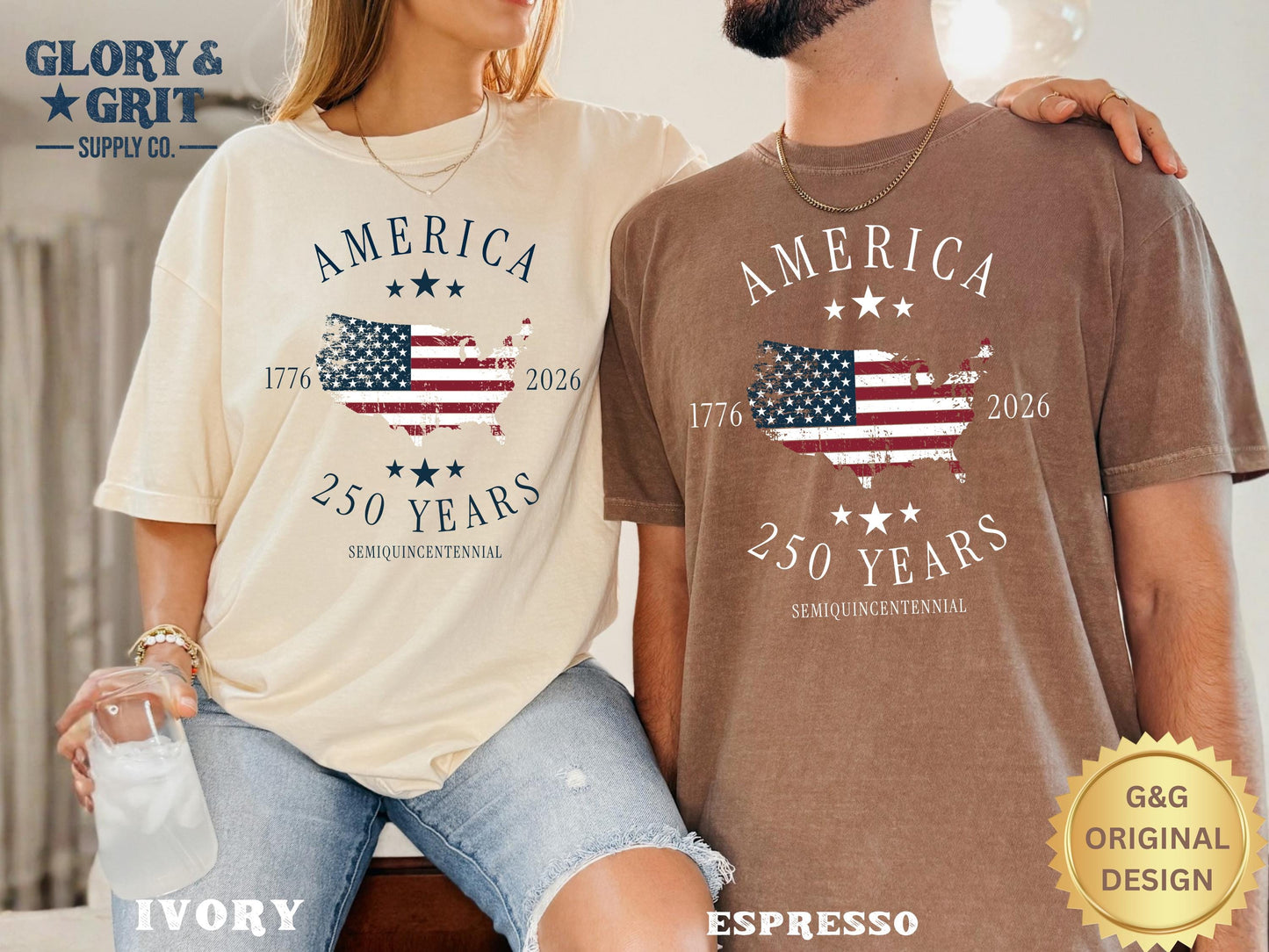 America 250th Anniversary Shirt, Patriotic Comfort Colors Tee, Semiquincentennial 1776–2026, Fourth of July Apparel