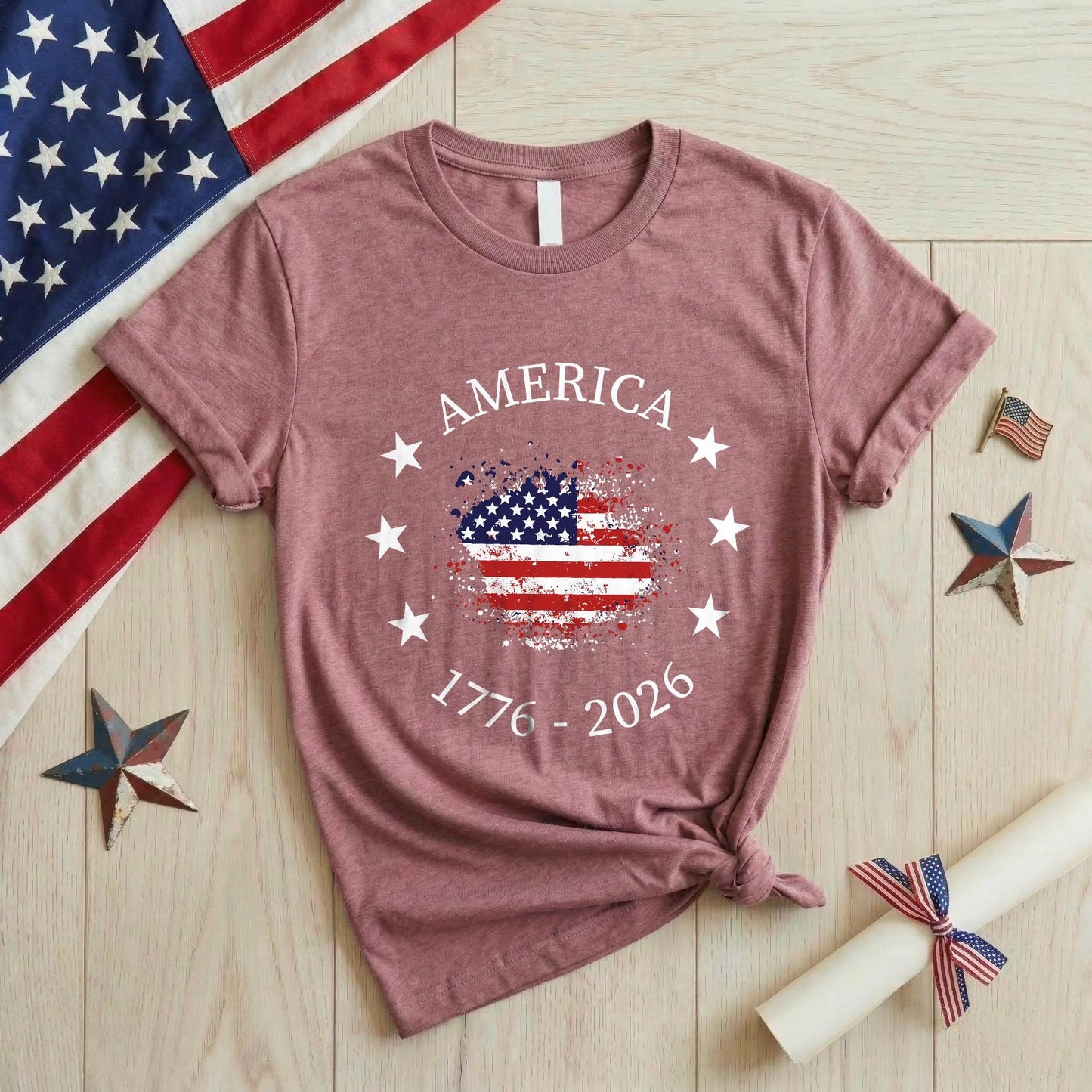America 1776 2026 Shirt, USA 250th Anniversary Tee, Patriotic Fourth Of July Gift, Stars Stripes 250 Years Freedom T-shirt