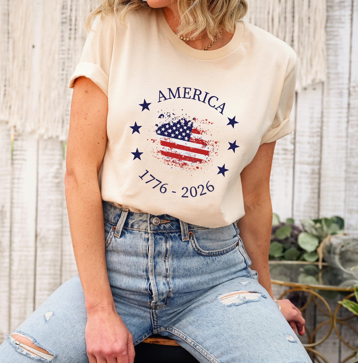 America 1776 2026 Shirt, USA 250th Anniversary Tee, Patriotic Fourth Of July Gift, Stars Stripes 250 Years Freedom T-shirt