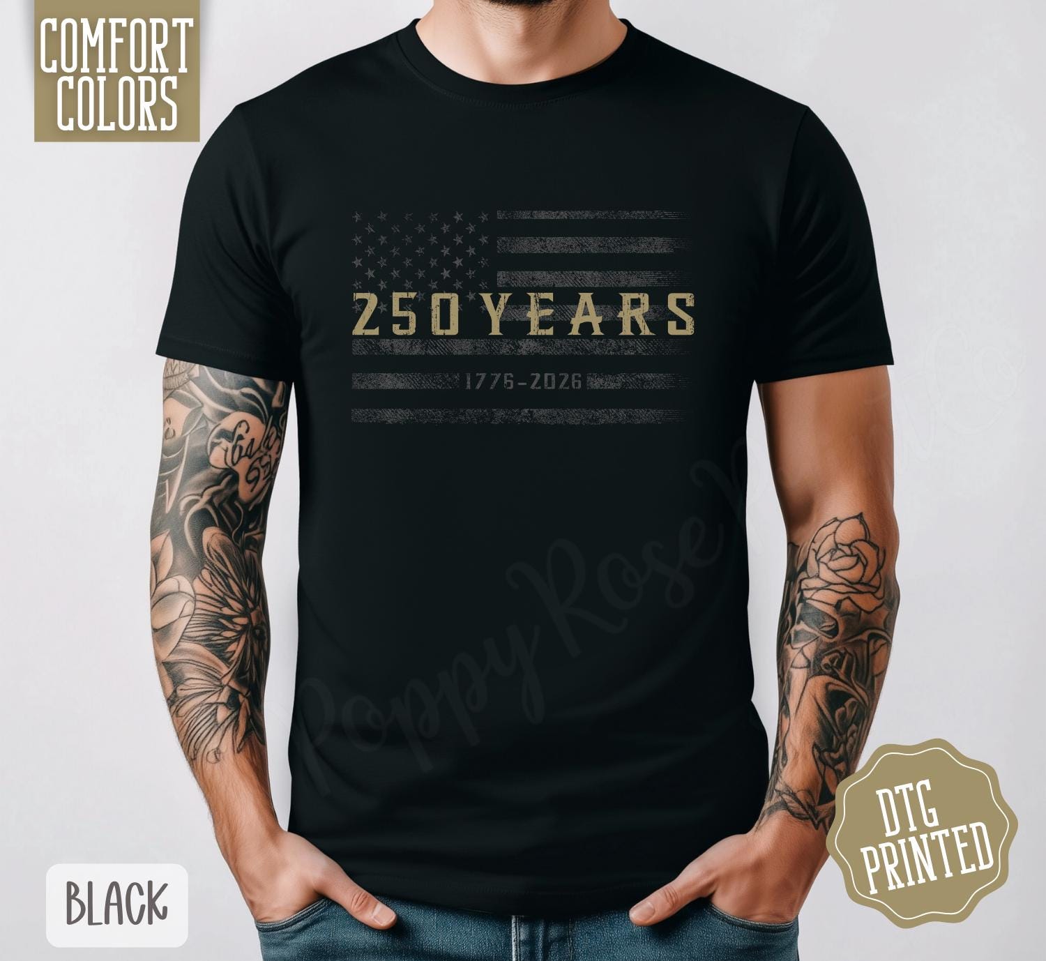 Comfort Colors® Retro Usa 250 Shirt, Independence Day Shirt, Celebrate 250th Anniversary Shirt Usa Flag Tee 4th of July Shirt Patriotic Gift