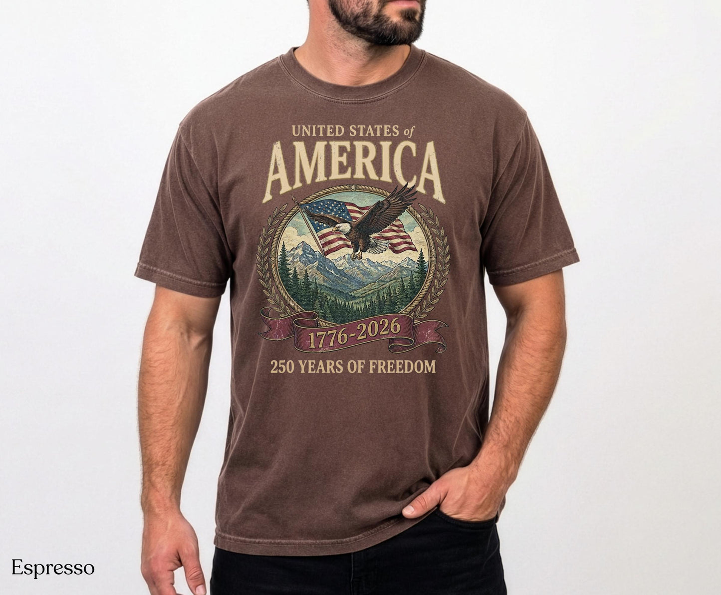 America 250th Anniversary 90s Graphic Style Comfort Colors Tshirt, Y2k Oversized Patriotic USA Streetwear