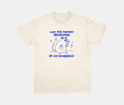 i am the primary breadloser of my household - unisex t shirt, rat t shirt, funny t shirt, drawing t shirt, meme shirt, rat gift