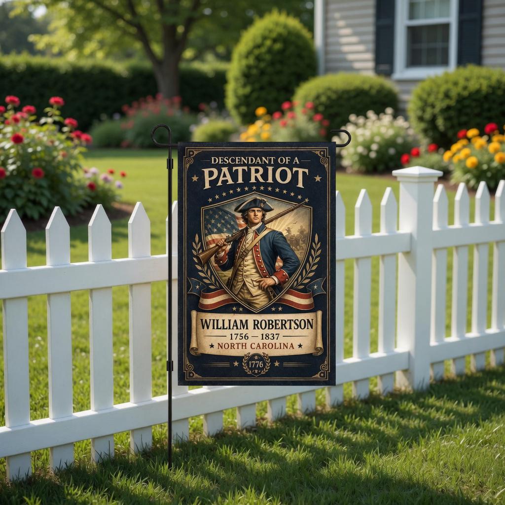 Personalized Revolutionary Flag, Custom Revolutionary War Patriot Garden Flag, Revolutionary War Patriot Flag, Custom Veteran USA Decor