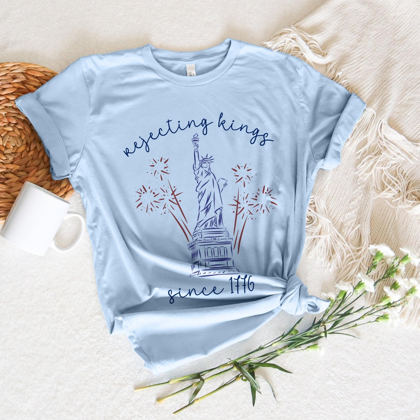 Liberal fourth of July shirt, rejecting kings since 1776 tee, progressive 4th July tshirt, patriotic liberal shirt, no kings protest t shirt