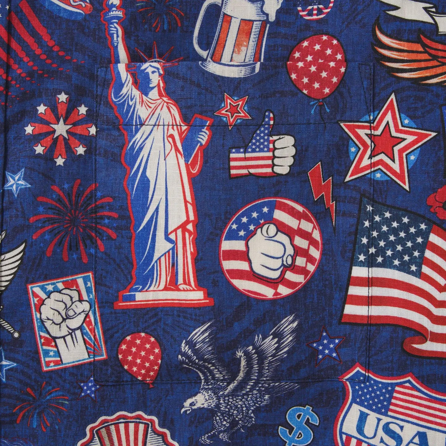 America 250 Hawaiian Shirt Men 1776-2026 | Patriotic Button Down 100% Cotton Aloha Liberty Blue USA Celebration
