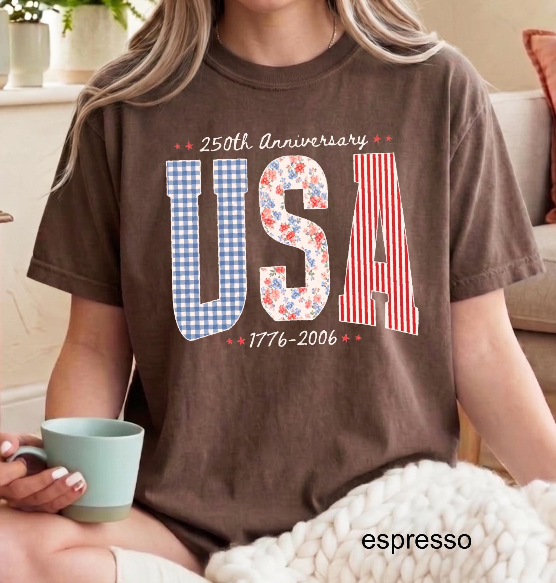 Comfort Colors© USA 250th Anniversary Shirt, 1776–2026 Patriotic T-shirt, 4th of July Tee, Retro Independence Day Gift