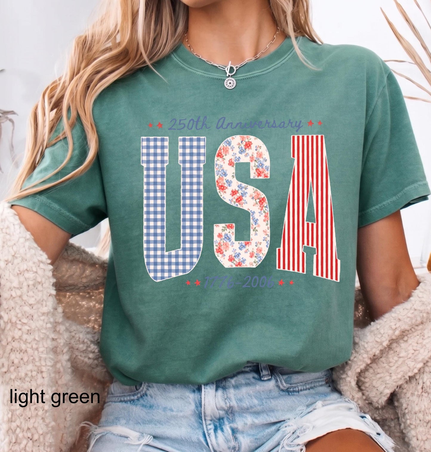 Comfort Colors© USA 250th Anniversary Shirt, 1776–2026 Patriotic T-shirt, 4th of July Tee, Retro Independence Day Gift