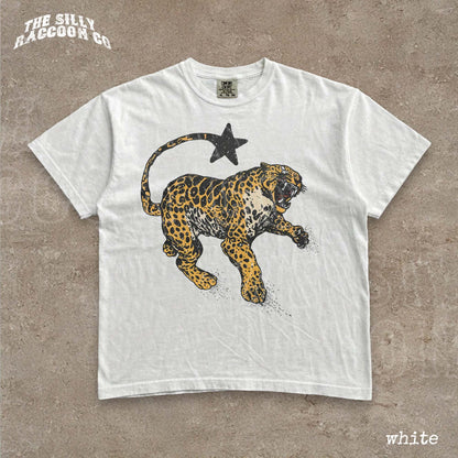 Vintage Inspired Jaguar Shirt Retro Nature Graphic Tee Trendy Animal Print Top Y2K Streetwear Clothing For Men Women Comfort Colors