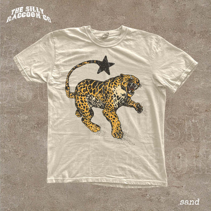 Vintage Inspired Jaguar Shirt Retro Nature Graphic Tee Trendy Animal Print Top Y2K Streetwear Clothing For Men Women Comfort Colors