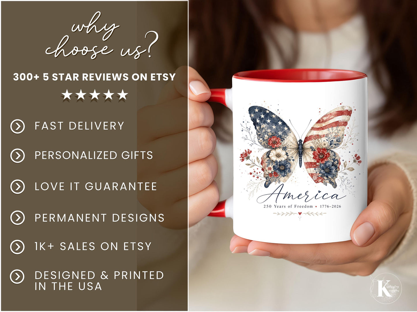 America 250th Anniversary Mug 1776-2026 United States Semiquincentennial Celebration Patriotic Veteran Gift Made in the USA 4th Of July Cup
