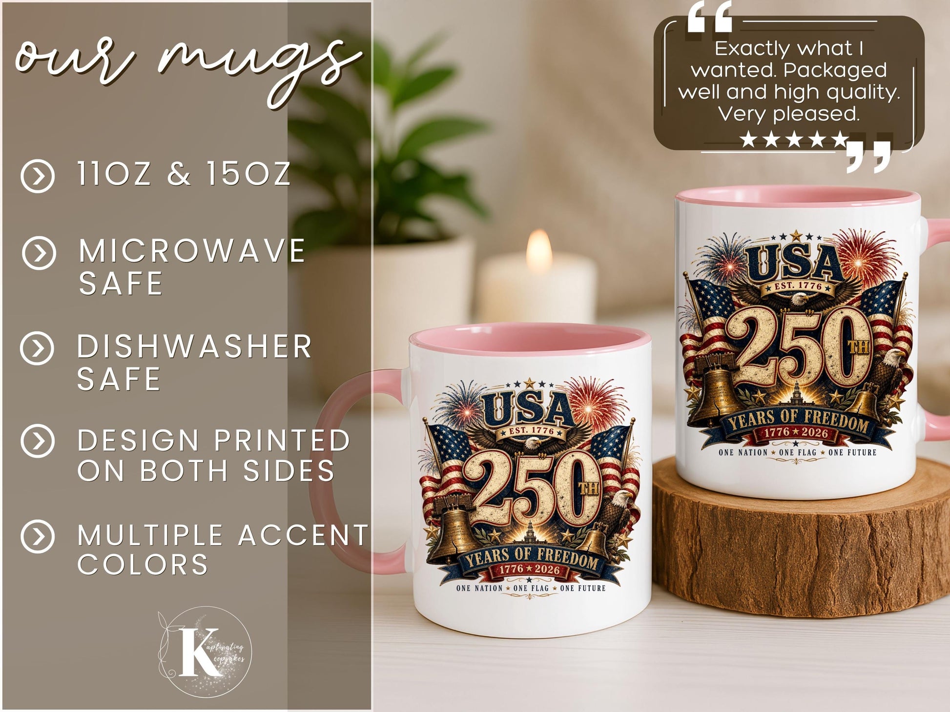 America 250th Anniversary Mug 1776-2026 United States Semiquincentennial Celebration Patriotic Veteran Gift Made in the USA 4th Of July Cup