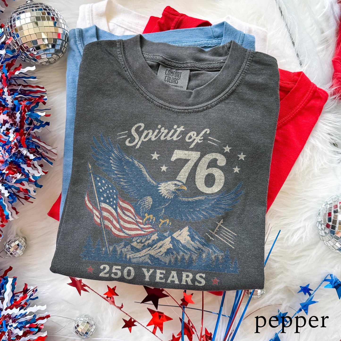 USA 250 Anniversary Shirt, Spirit Of 76 Eagle Tee, 4th July Patriotic America Shirt, 250 Years Freedom Comfort Colors Tee