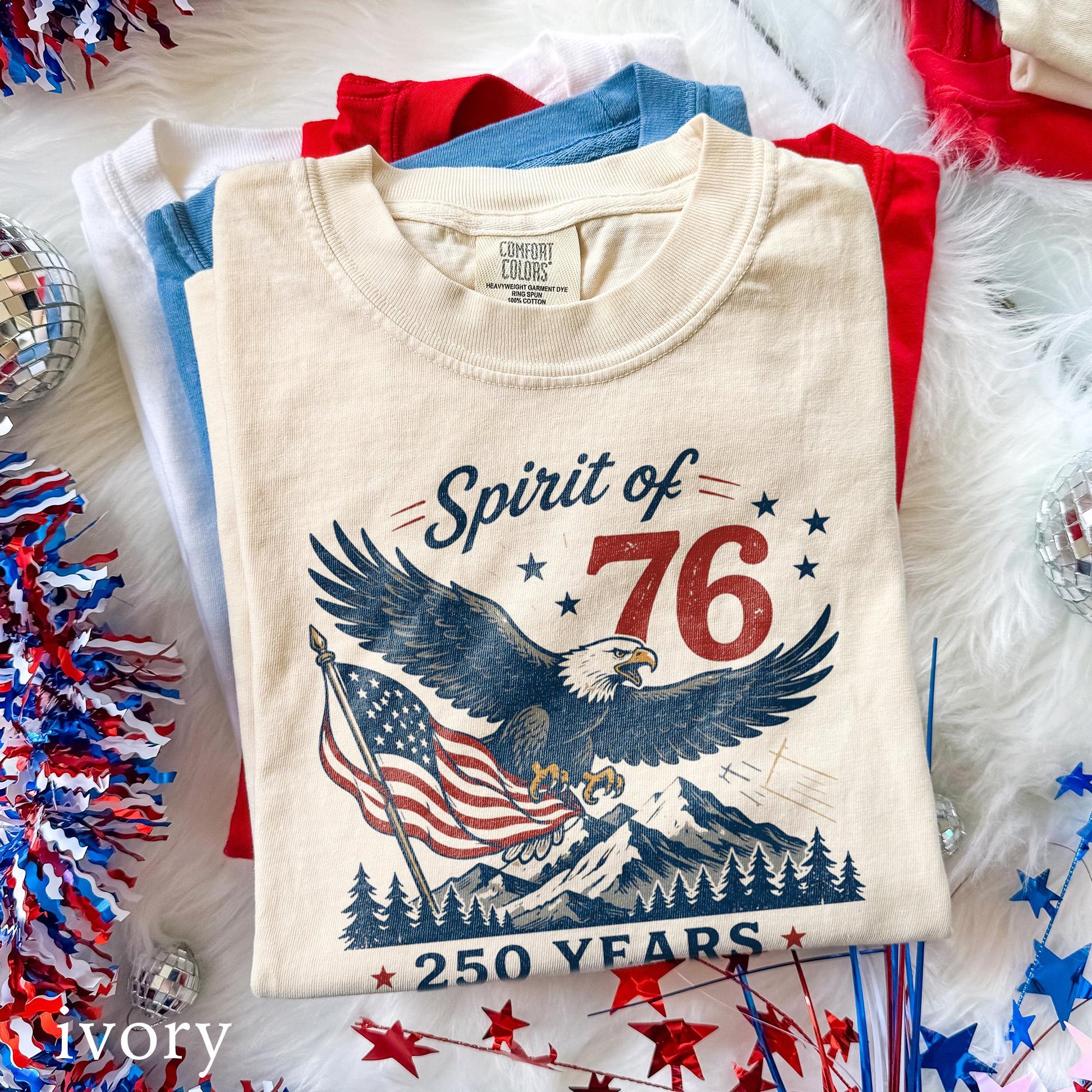 USA 250 Anniversary Shirt, Spirit Of 76 Eagle Tee, 4th July Patriotic America Shirt, 250 Years Freedom Comfort Colors Tee
