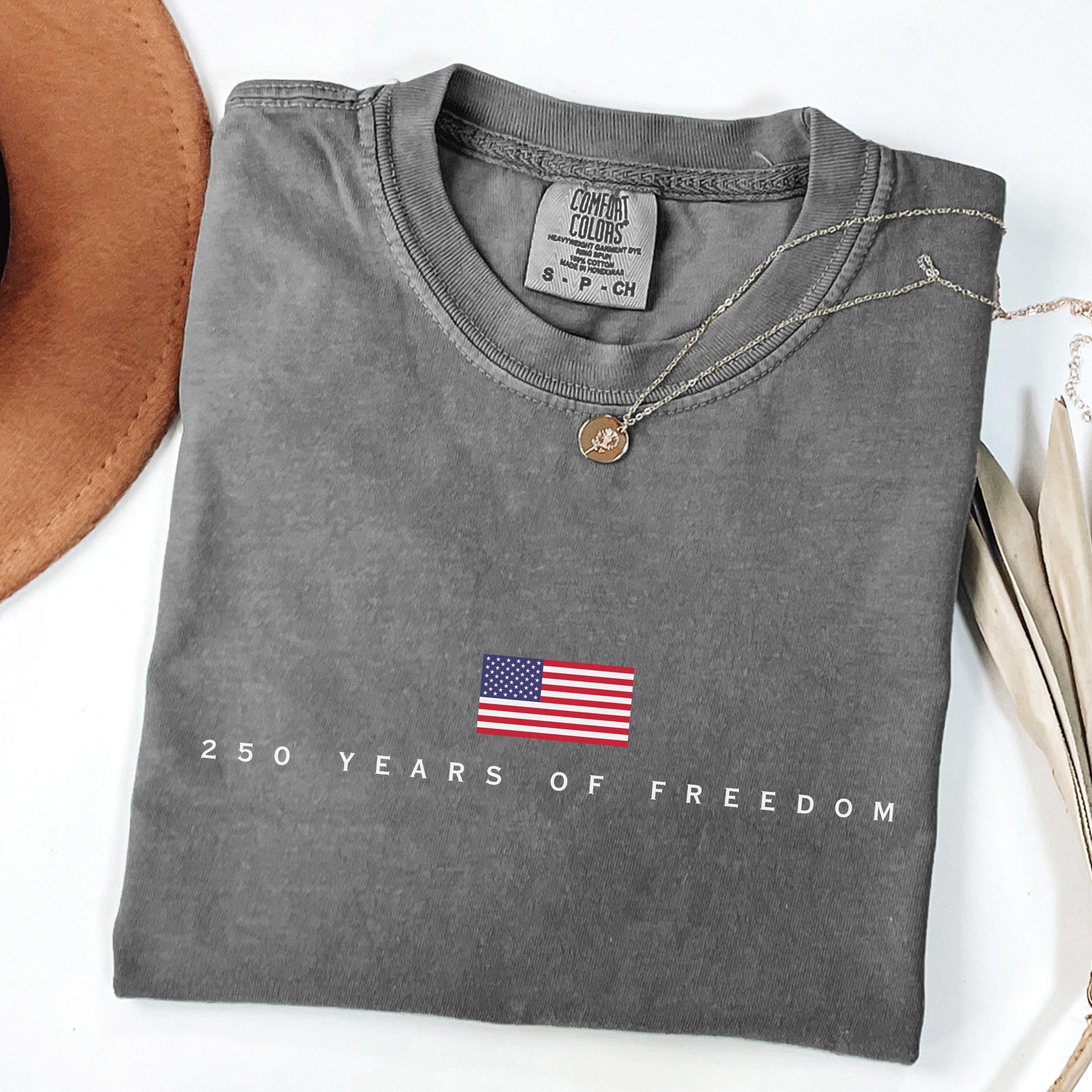 250 Years of Freedom Shirt, Patriotic Comfort Colors Tee, America 250th Birthday Shirt, USA Flag T Shirt, July 4th Graphic Tee, Americana