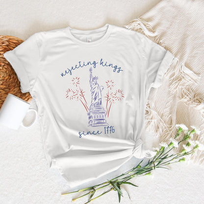 Liberal fourth of July shirt, rejecting kings since 1776 tee, progressive 4th July tshirt, patriotic liberal shirt, no kings protest t shirt