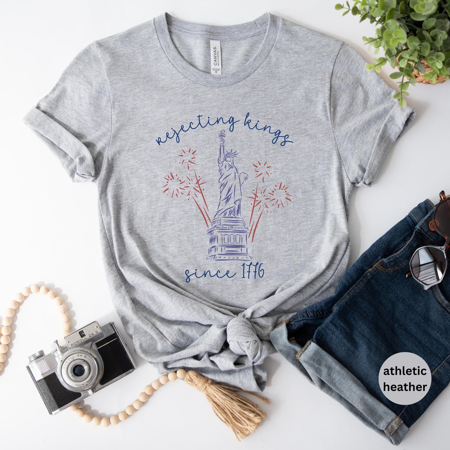 Liberal fourth of July shirt, rejecting kings since 1776 tee, progressive 4th July tshirt, patriotic liberal shirt, no kings protest t shirt