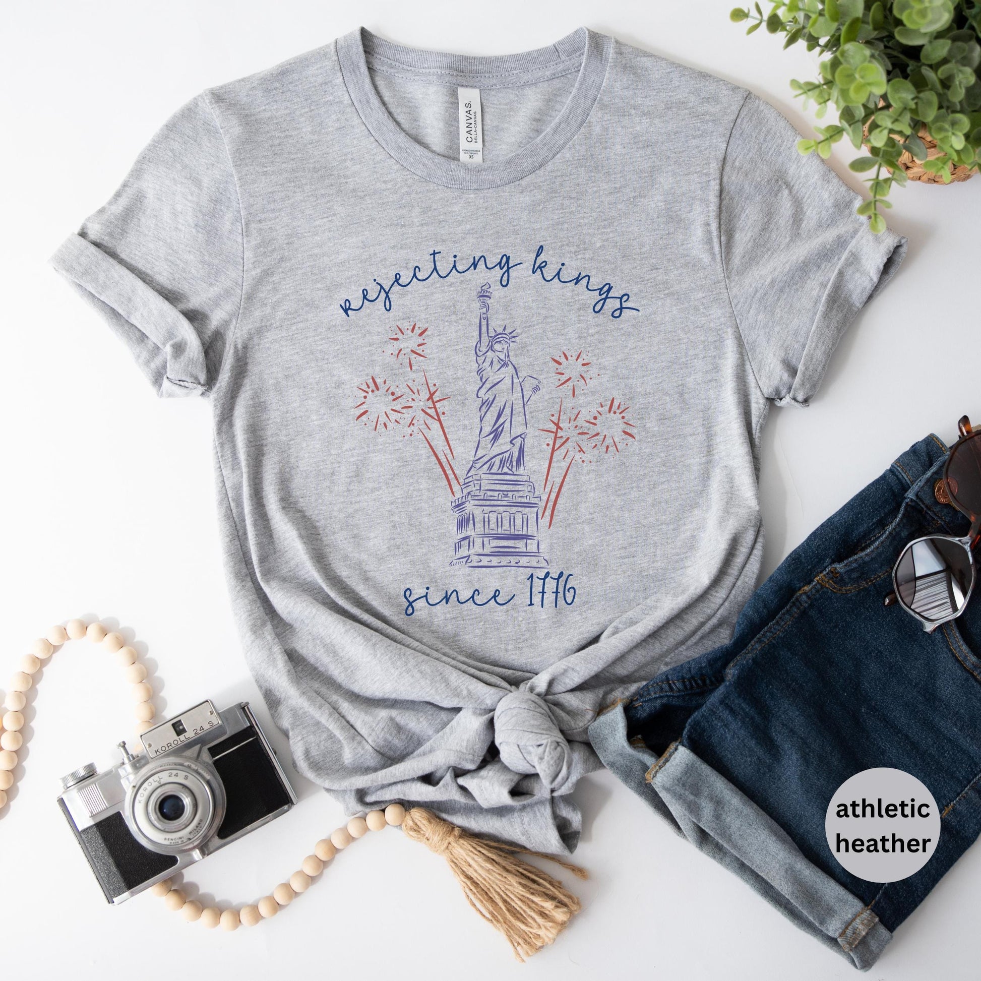 Liberal fourth of July shirt, rejecting kings since 1776 tee, progressive 4th July tshirt, patriotic liberal shirt, no kings protest t shirt