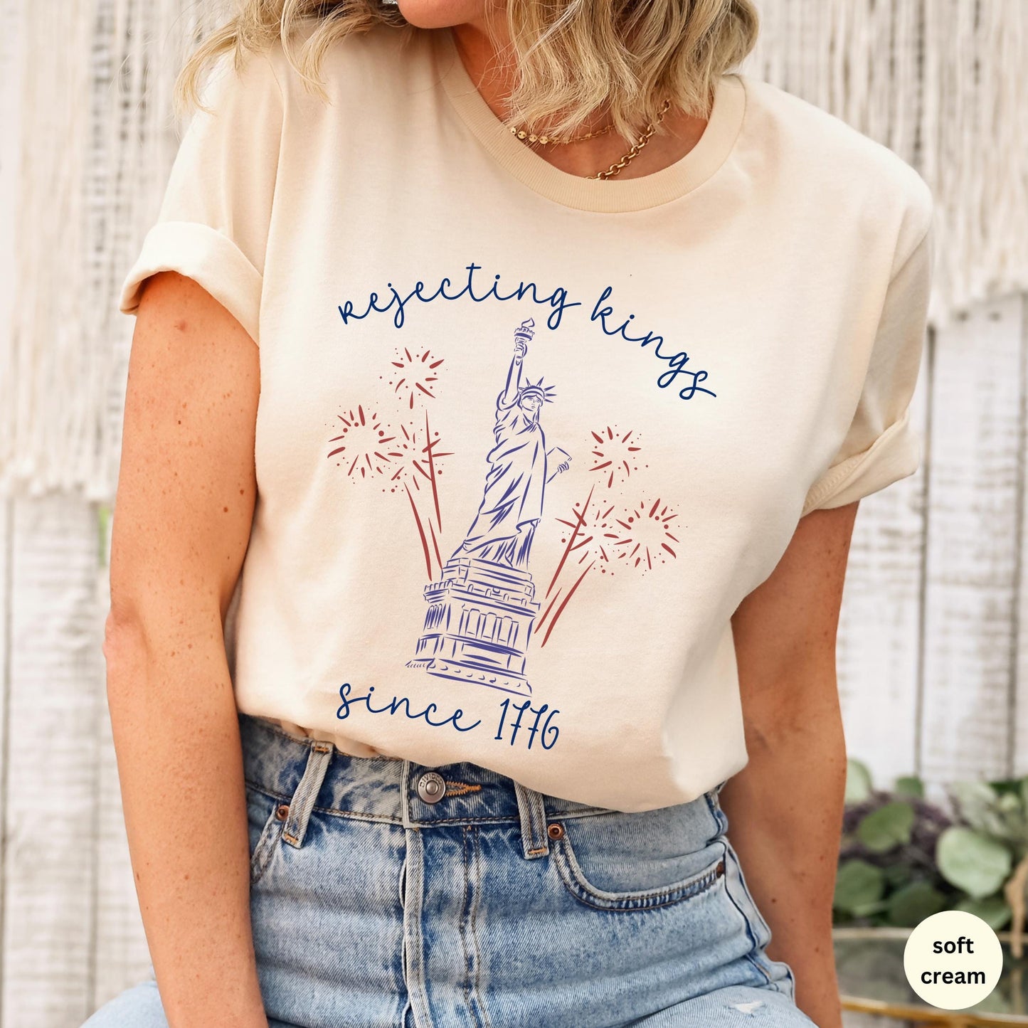 Liberal fourth of July shirt, rejecting kings since 1776 tee, progressive 4th July tshirt, patriotic liberal shirt, no kings protest t shirt