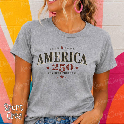 America 250 Shirt, Patriotic USA 1776 Tee, July 4th Celebration Shirt, America Anniversary Tshirt, Summer USA Graphic Tee Up to 3X for Him
