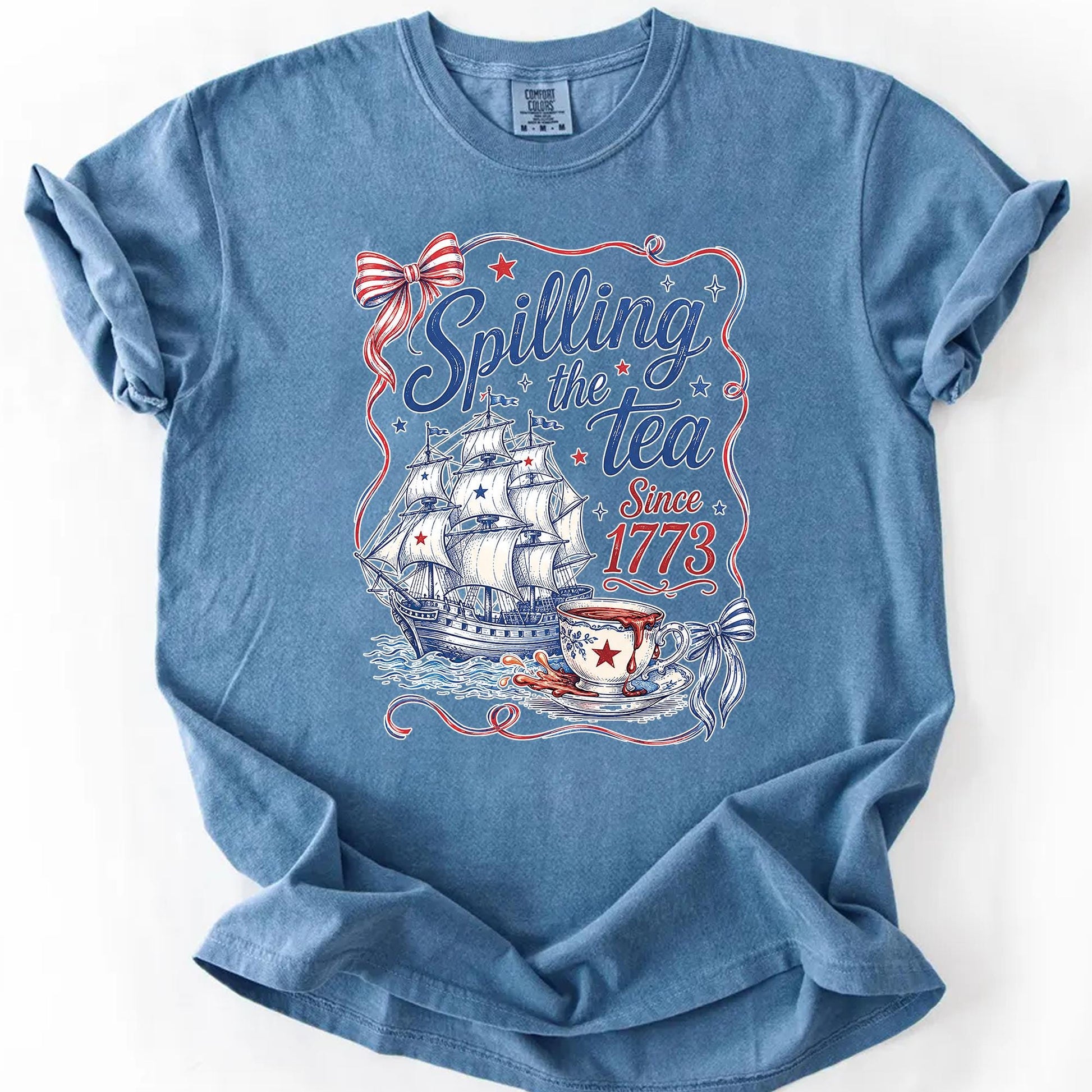 Spilling The Tea Since 1773 Vintage Us History Teacher T-Shirt