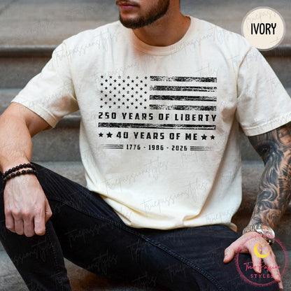 Vintage 40th Birthday Shirt, American Flag Birthday Tshirt, Patriotic Birthday Shirt 2026, 40th Birthday Sweatshirt, 1986 Birthday S06419